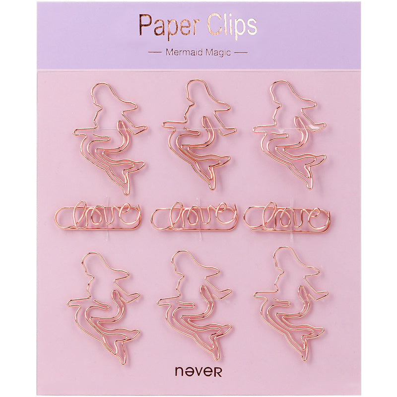 Mermaid RoseBookmark Special-Shaped Paper Clip Creative Paper Clip Paper Clip