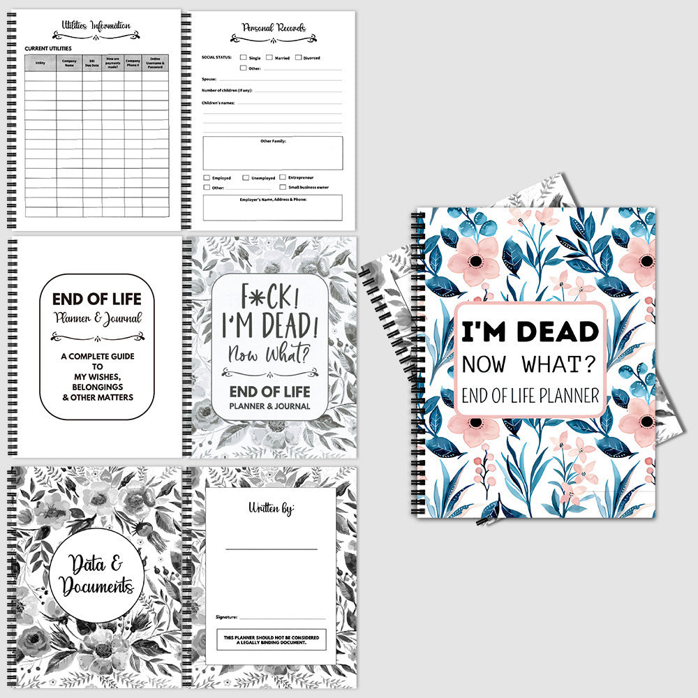 End Of Life Planner Emergency Loose-leaf Binder