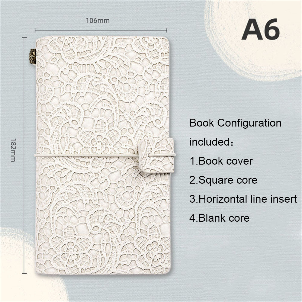 Lace Carved Retro Portable Notebook