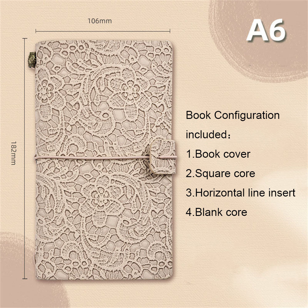 Lace Carved Retro Portable Notebook